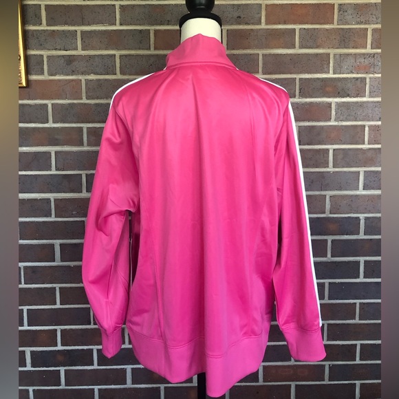 NWT FILA Track Jacket Pink w/White Side Arm Stripe Plus Size 1X - Picture 6 of 9
